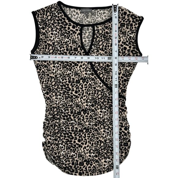 Vicente Camuto Size XS Womens Leopard Print Ruched Sleeveless Stretchy Fabric - Picture 6 of 12